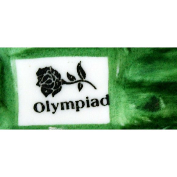 VTG Olympiad Hybrid Red Rose Flower Porcelain Ceramic Figurine Sculpted - Picture 12 of 12